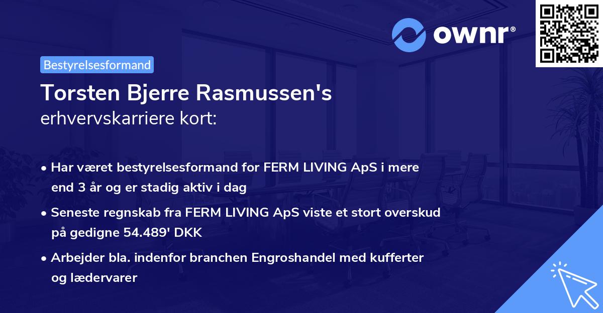 Torsten Bjerre Rasmussen's erhvervskarriere kort