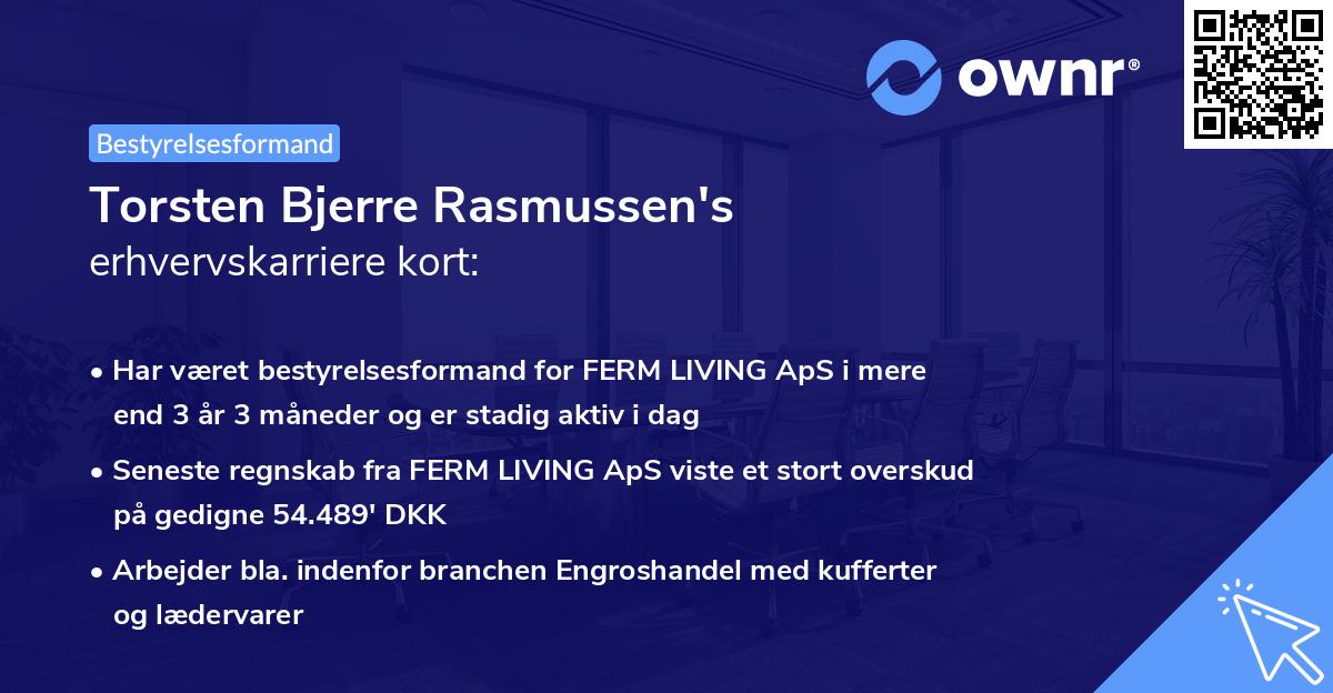 Torsten Bjerre Rasmussen's erhvervskarriere kort