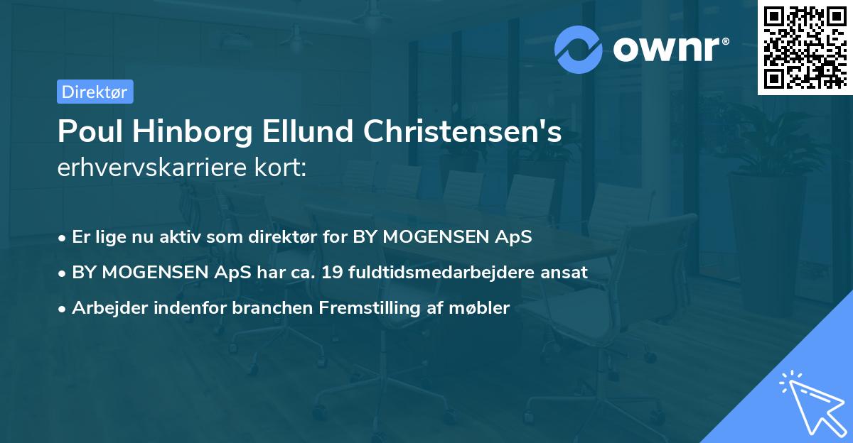 Poul Hinborg Ellund Christensen's erhvervskarriere kort