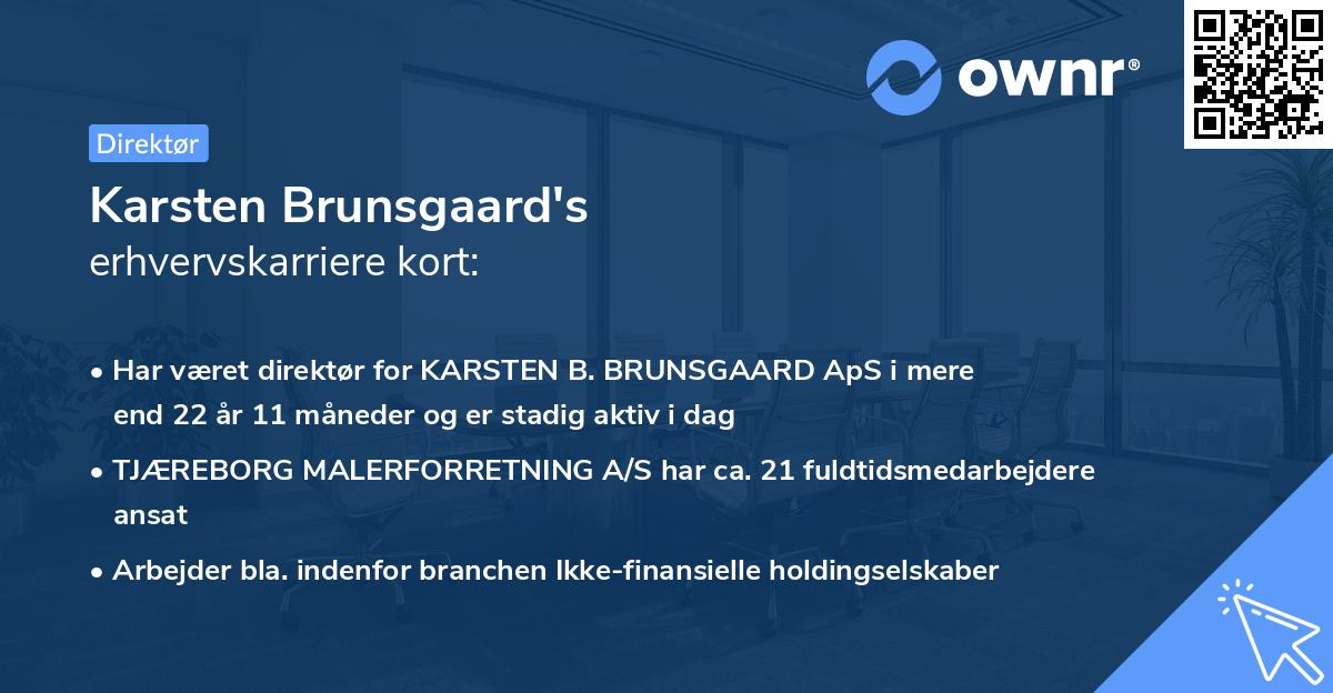 Karsten Brunsgaard's erhvervskarriere kort