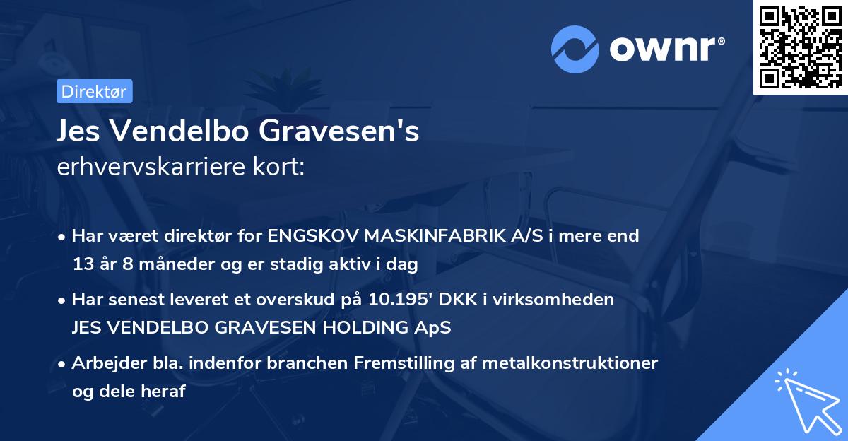 Jes Vendelbo Gravesen's erhvervskarriere kort