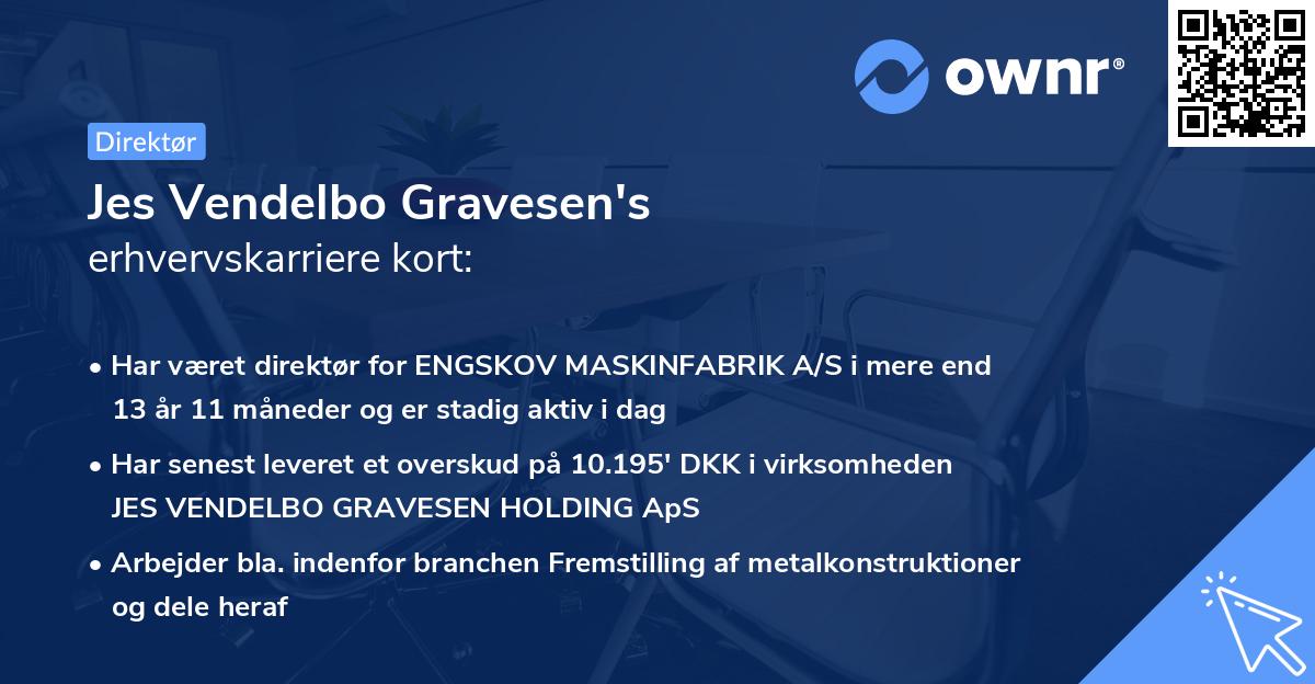 Jes Vendelbo Gravesen's erhvervskarriere kort