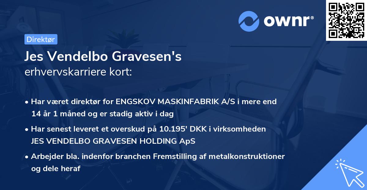 Jes Vendelbo Gravesen's erhvervskarriere kort
