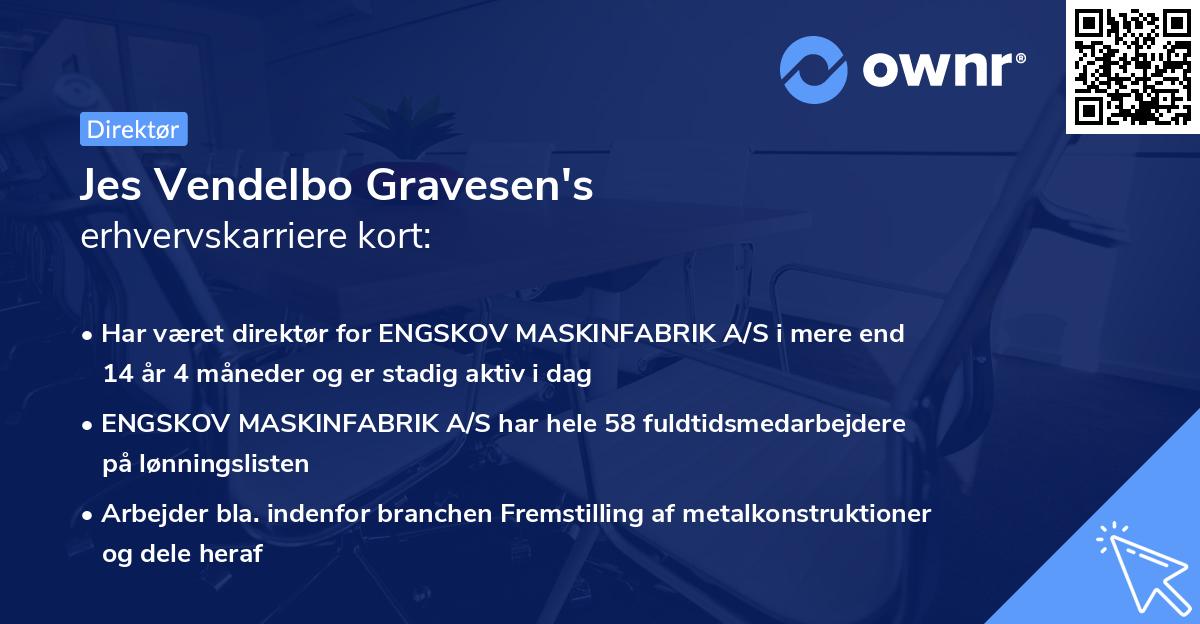 Jes Vendelbo Gravesen's erhvervskarriere kort