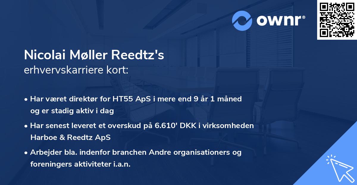 Nicolai Møller Reedtz's erhvervskarriere kort