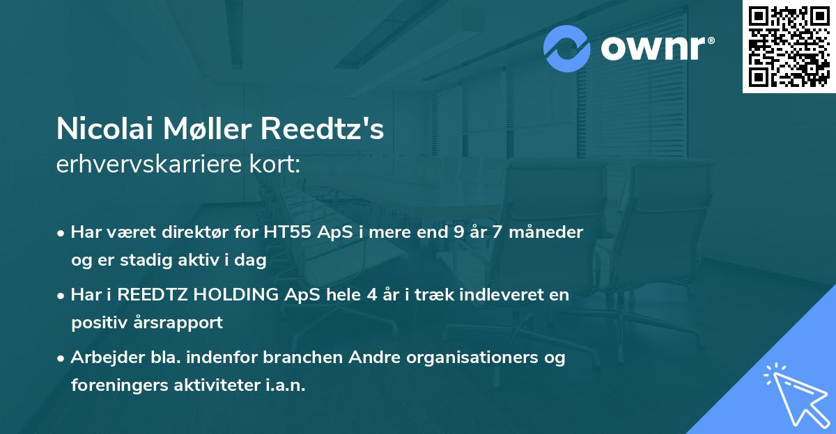 Nicolai Møller Reedtz's erhvervskarriere kort