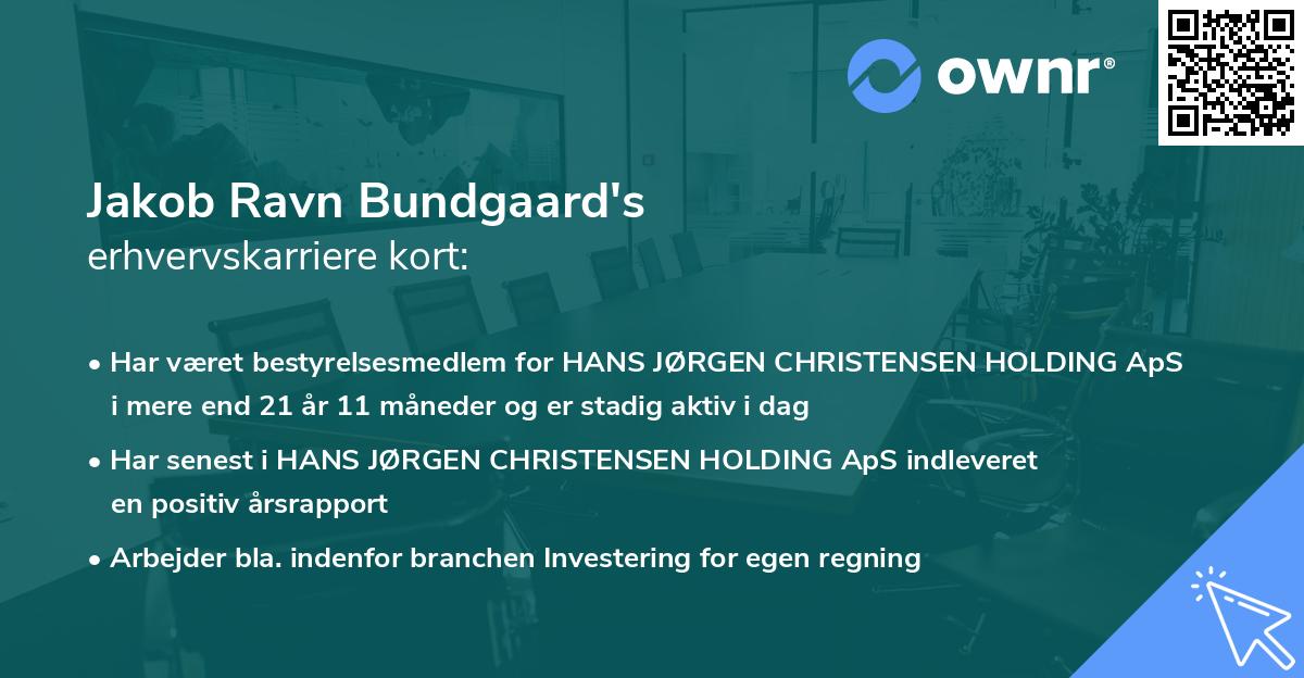 Jakob Ravn Bundgaard's erhvervskarriere kort