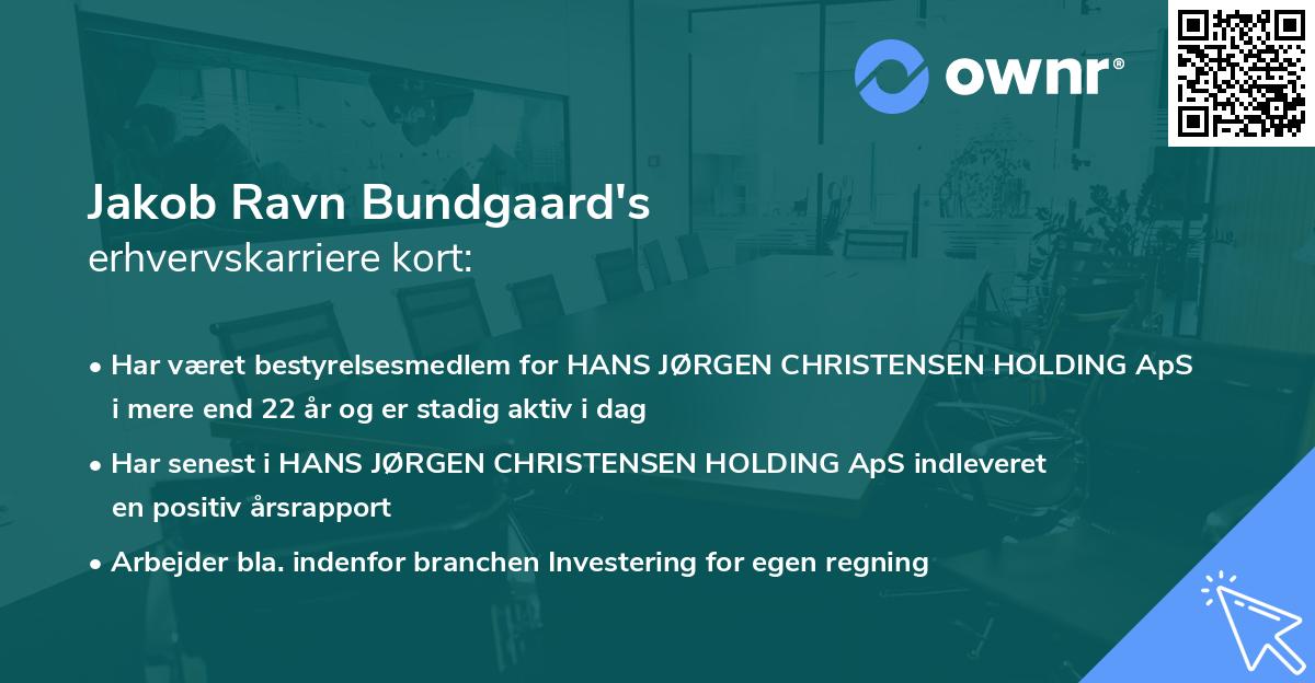 Jakob Ravn Bundgaard's erhvervskarriere kort