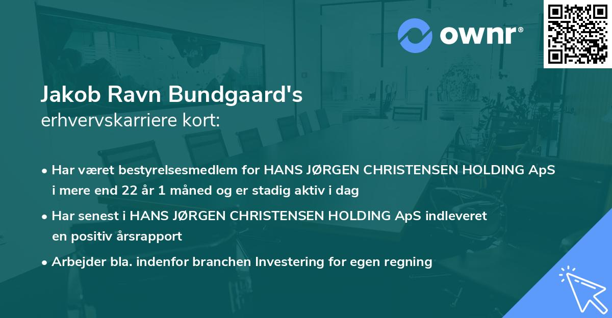 Jakob Ravn Bundgaard's erhvervskarriere kort