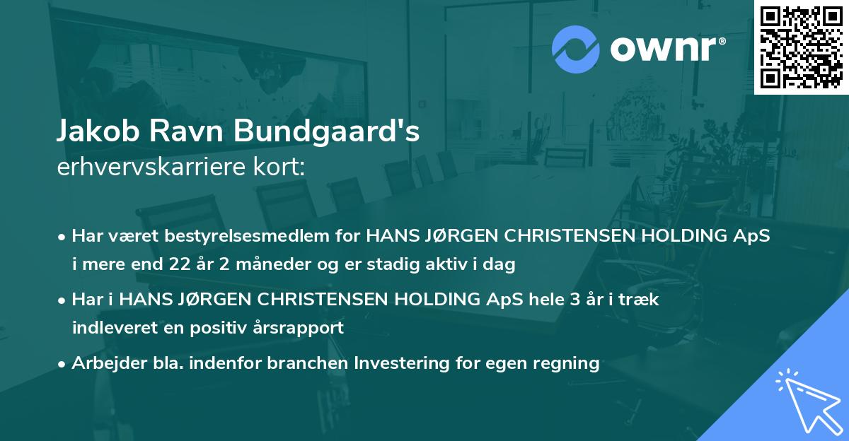 Jakob Ravn Bundgaard's erhvervskarriere kort