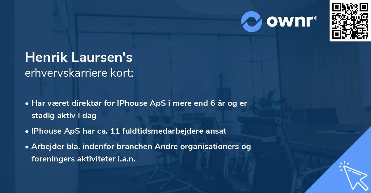 Henrik Laursen's erhvervskarriere kort