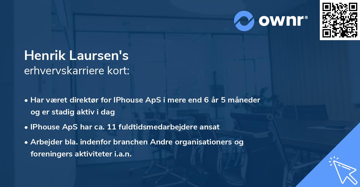 Henrik Laursen's erhvervskarriere kort