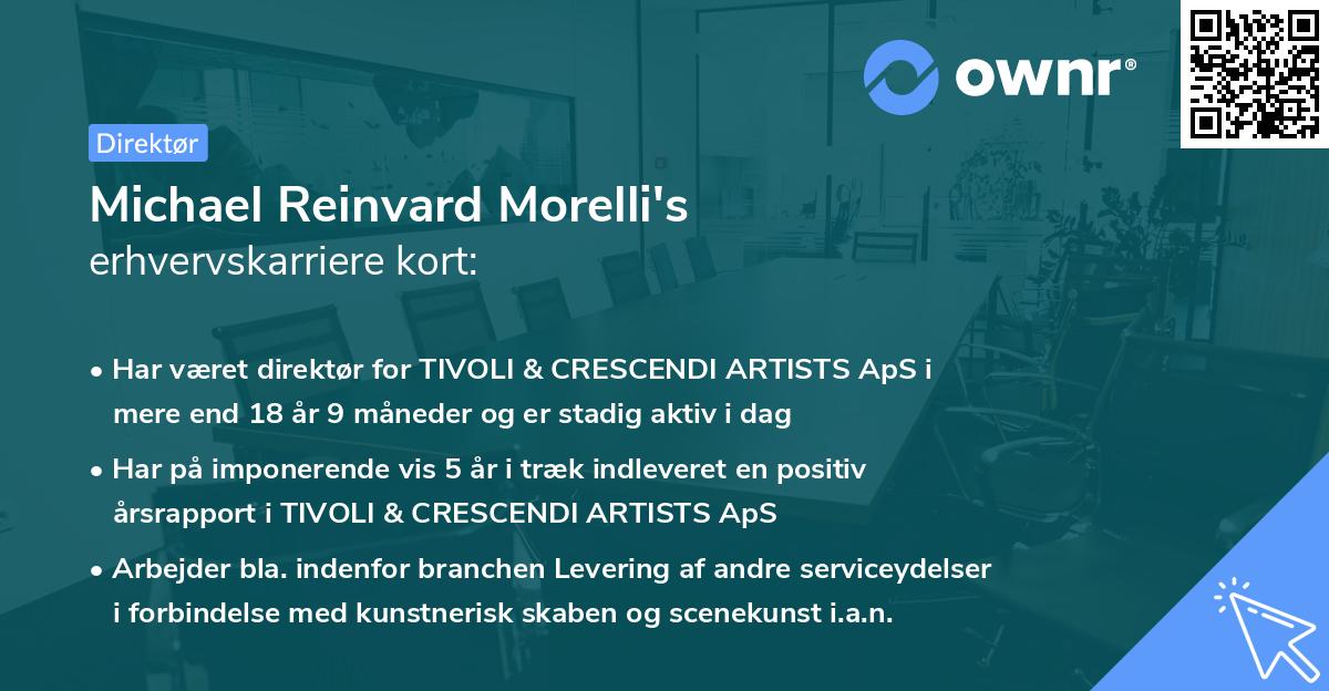 Michael Reinvard Morelli's erhvervskarriere kort