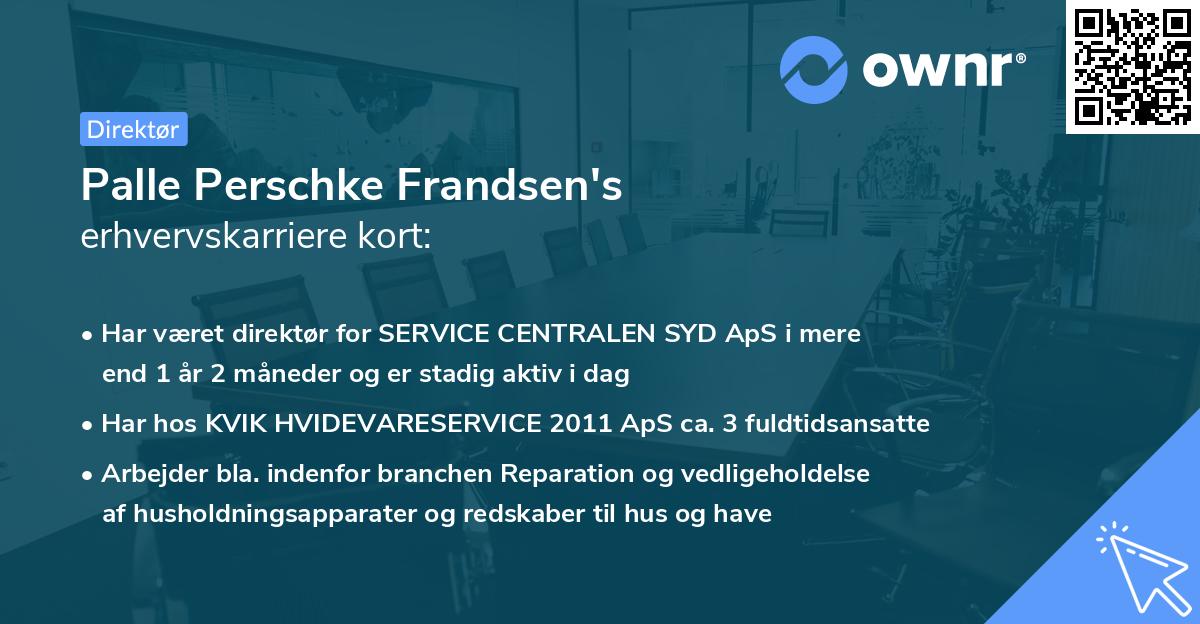 Palle Perschke Frandsen's erhvervskarriere kort