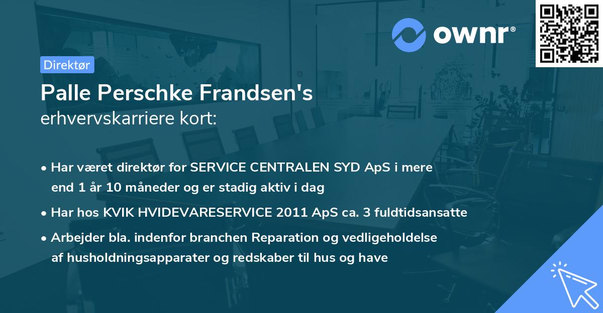 Palle Perschke Frandsen's erhvervskarriere kort