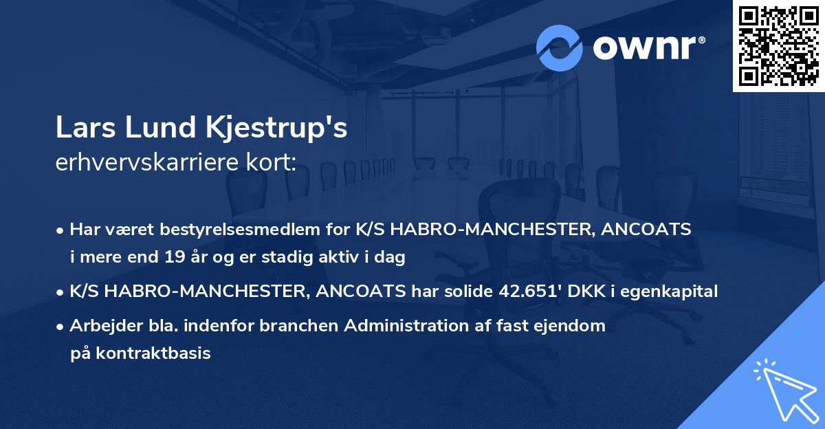 Lars Lund Kjestrup's erhvervskarriere kort