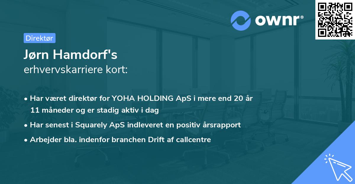 Jørn Hamdorf's erhvervskarriere kort