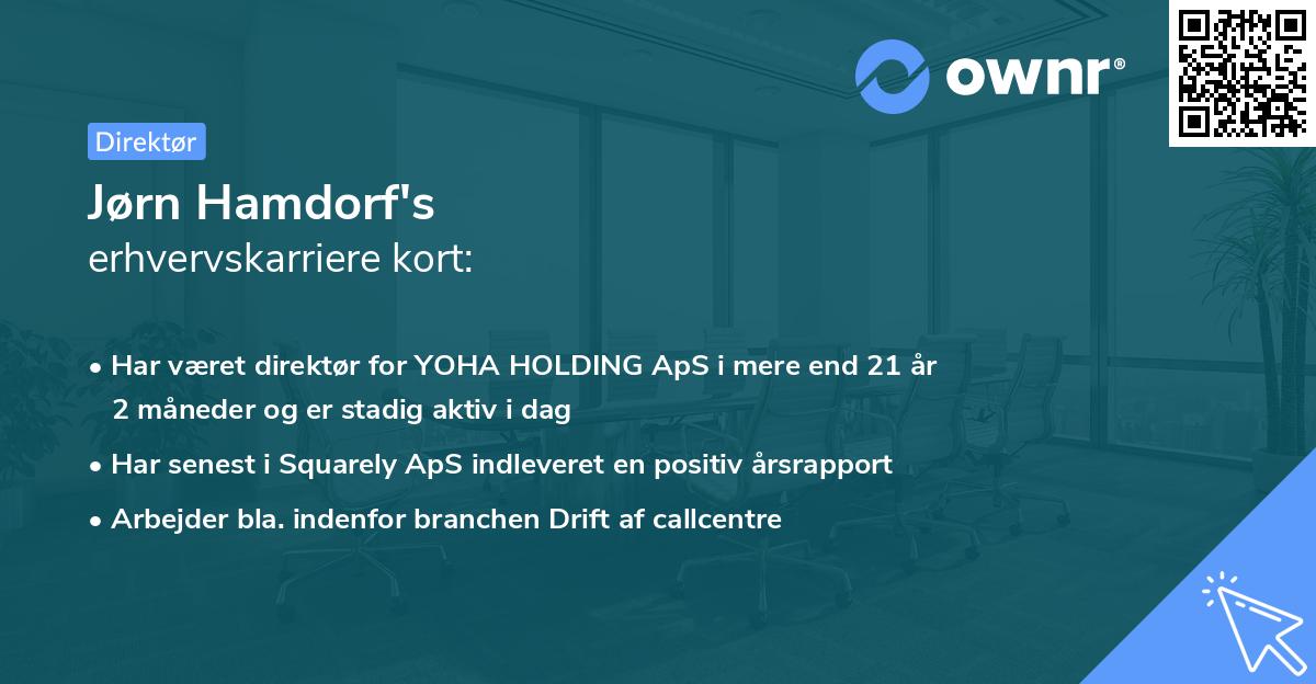 Jørn Hamdorf's erhvervskarriere kort