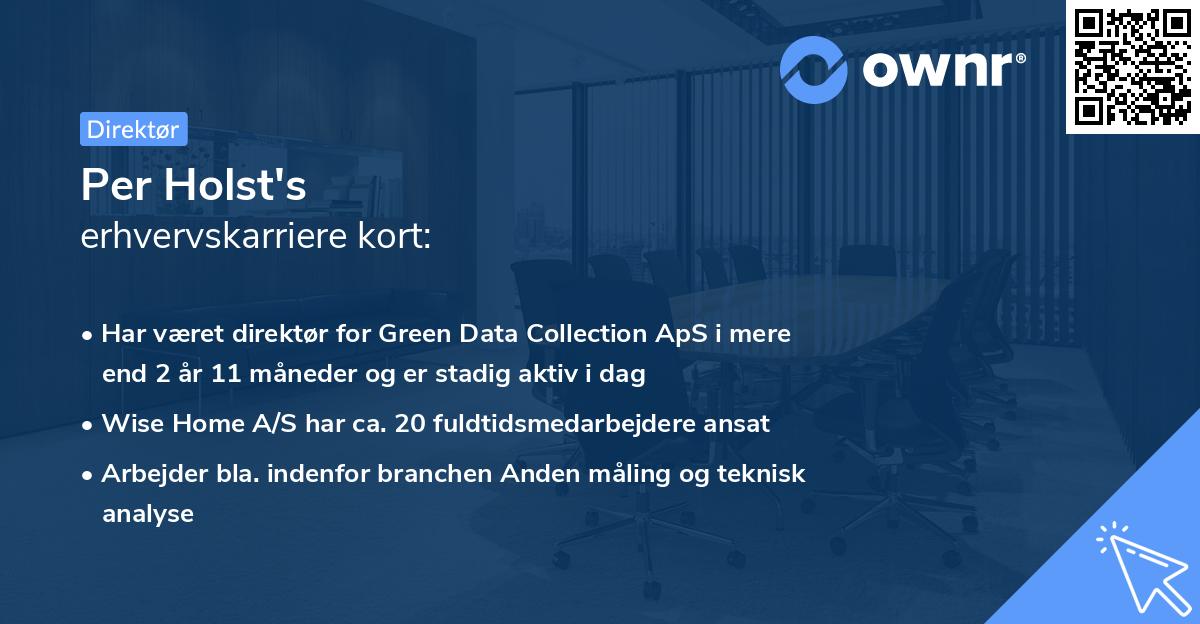 Per Holst's erhvervskarriere kort