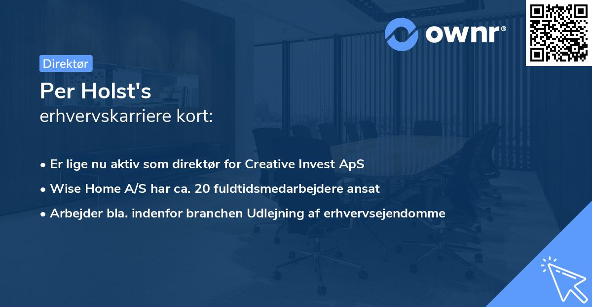 Per Holst's erhvervskarriere kort