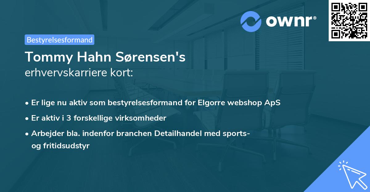 Tommy Hahn Sørensen's erhvervskarriere kort