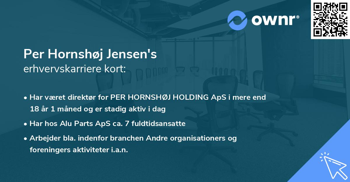 Per Hornshøj Jensen's erhvervskarriere kort