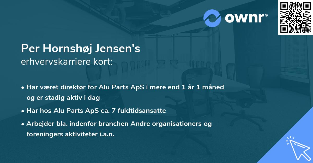 Per Hornshøj Jensen's erhvervskarriere kort