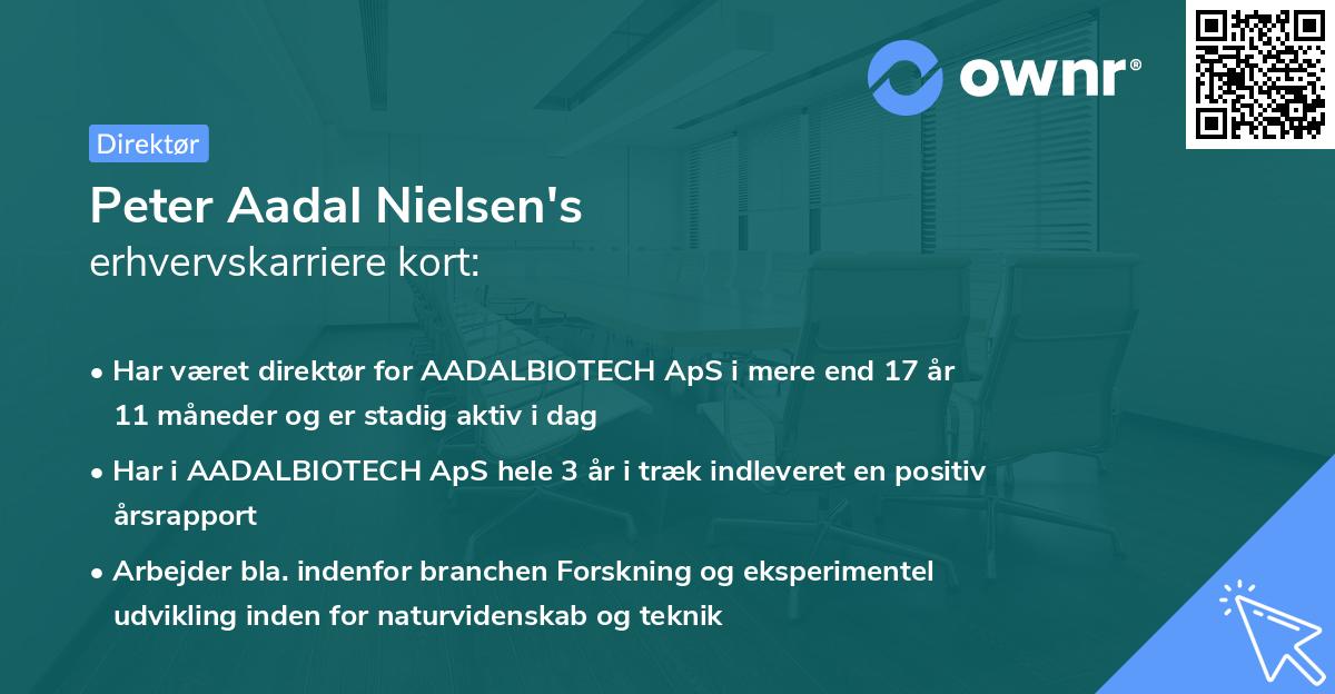 Peter Aadal Nielsen's erhvervskarriere kort