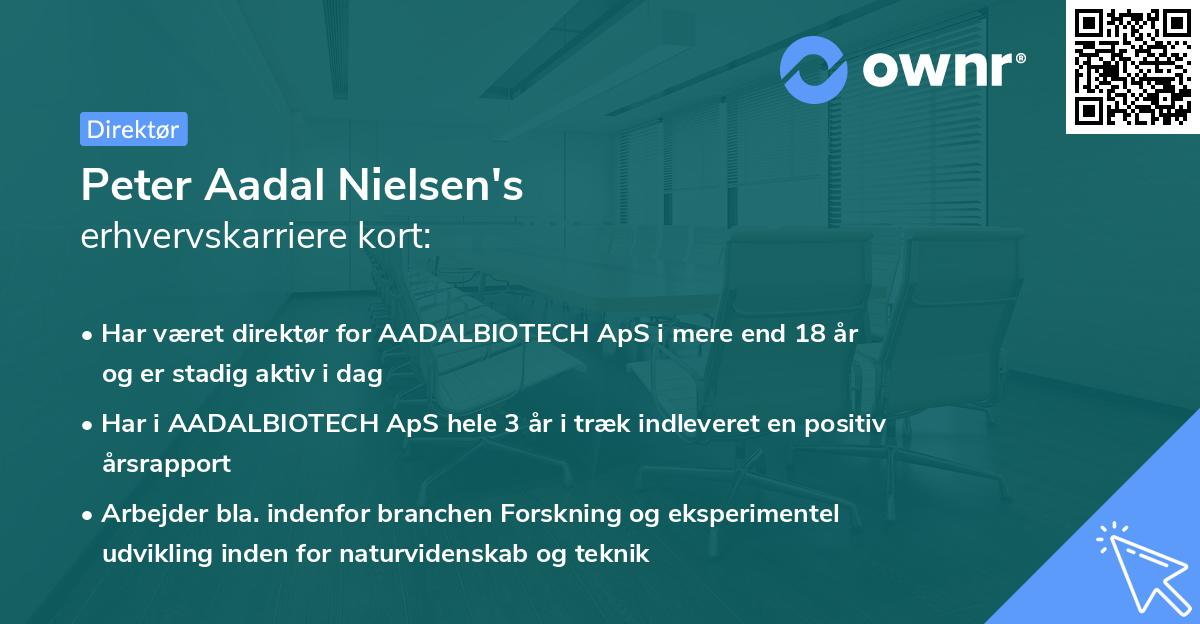 Peter Aadal Nielsen's erhvervskarriere kort