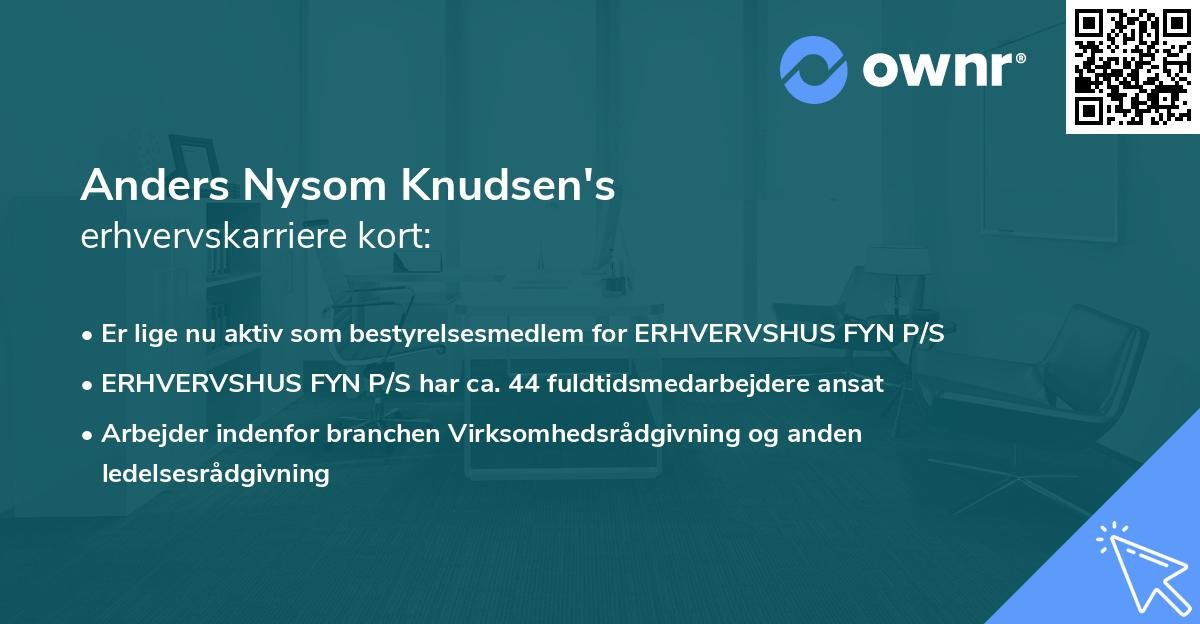 Anders Nysom Knudsen's erhvervskarriere kort