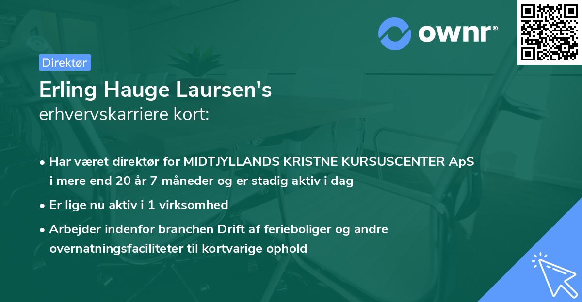 Erling Hauge Laursen's erhvervskarriere kort
