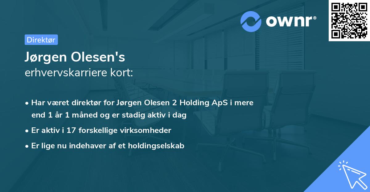 Jørgen Olesen's erhvervskarriere kort