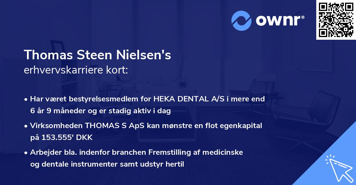 Thomas Steen Nielsen's erhvervskarriere kort