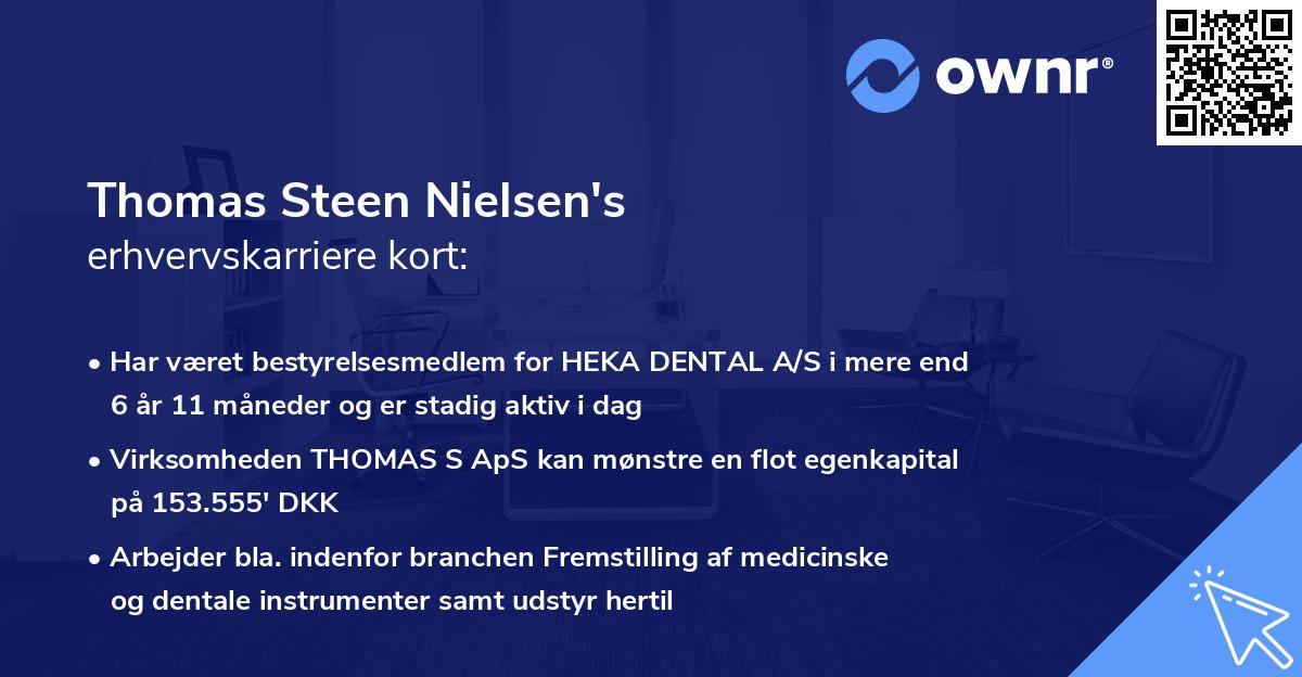 Thomas Steen Nielsen's erhvervskarriere kort
