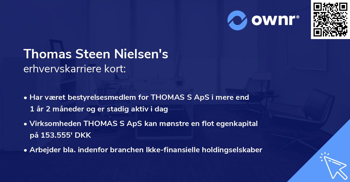 Thomas Steen Nielsen's erhvervskarriere kort