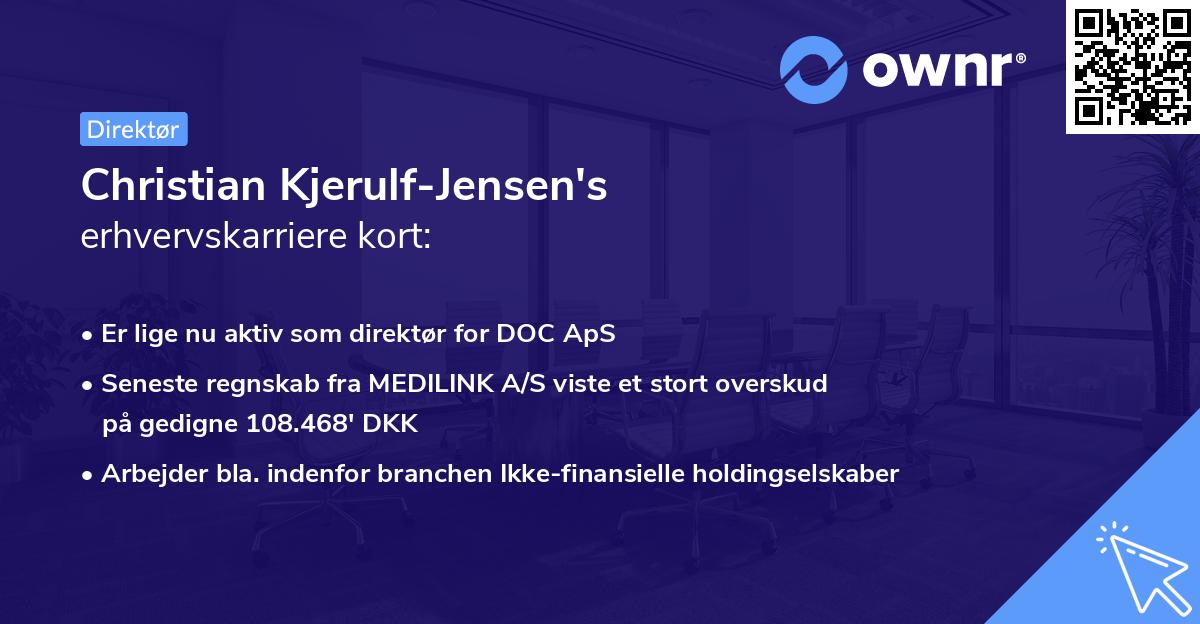 Christian Kjerulf-Jensen's erhvervskarriere kort
