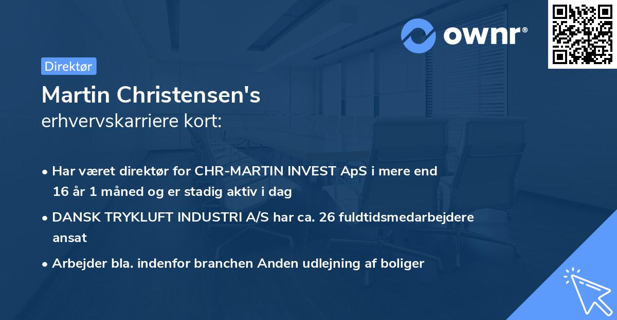 Martin Christensen's erhvervskarriere kort