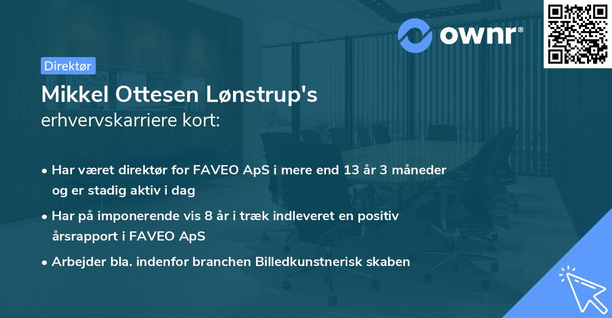 Mikkel Ottesen Lønstrup's erhvervskarriere kort