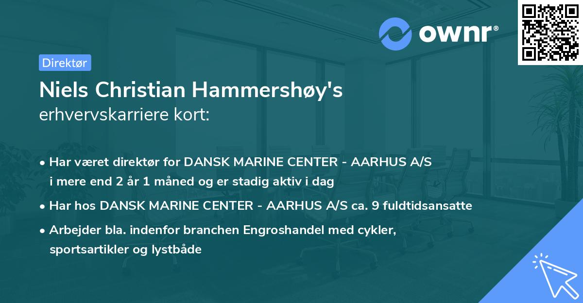 Niels Christian Hammershøy's erhvervskarriere kort