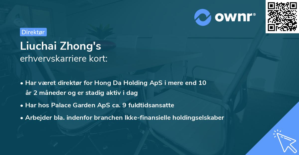 Liuchai Zhong's erhvervskarriere kort