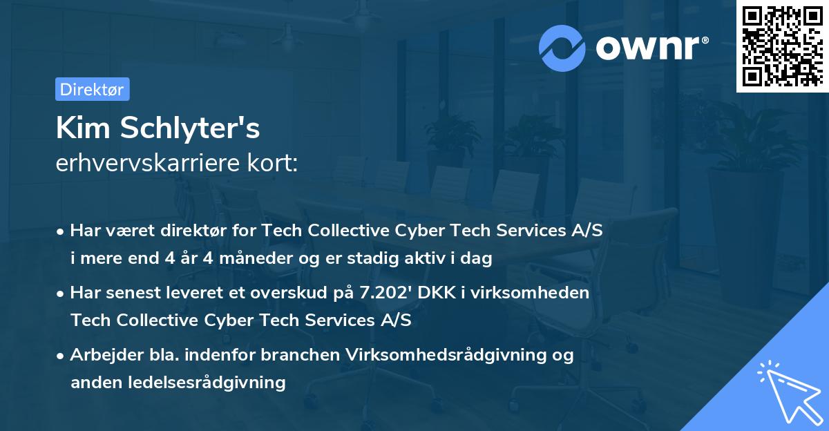 Kim Schlyter's erhvervskarriere kort