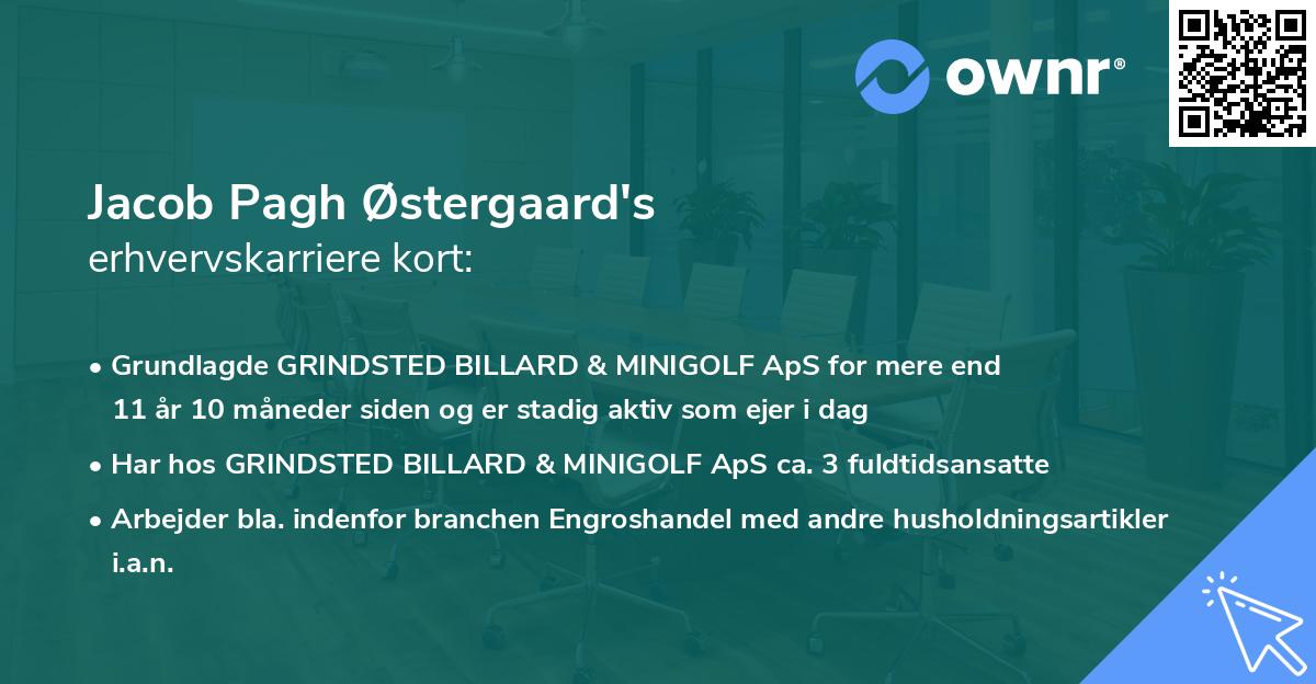 Jacob Pagh Østergaard's erhvervskarriere kort