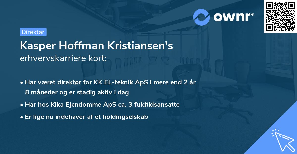 Kasper Hoffman Kristiansen's erhvervskarriere kort