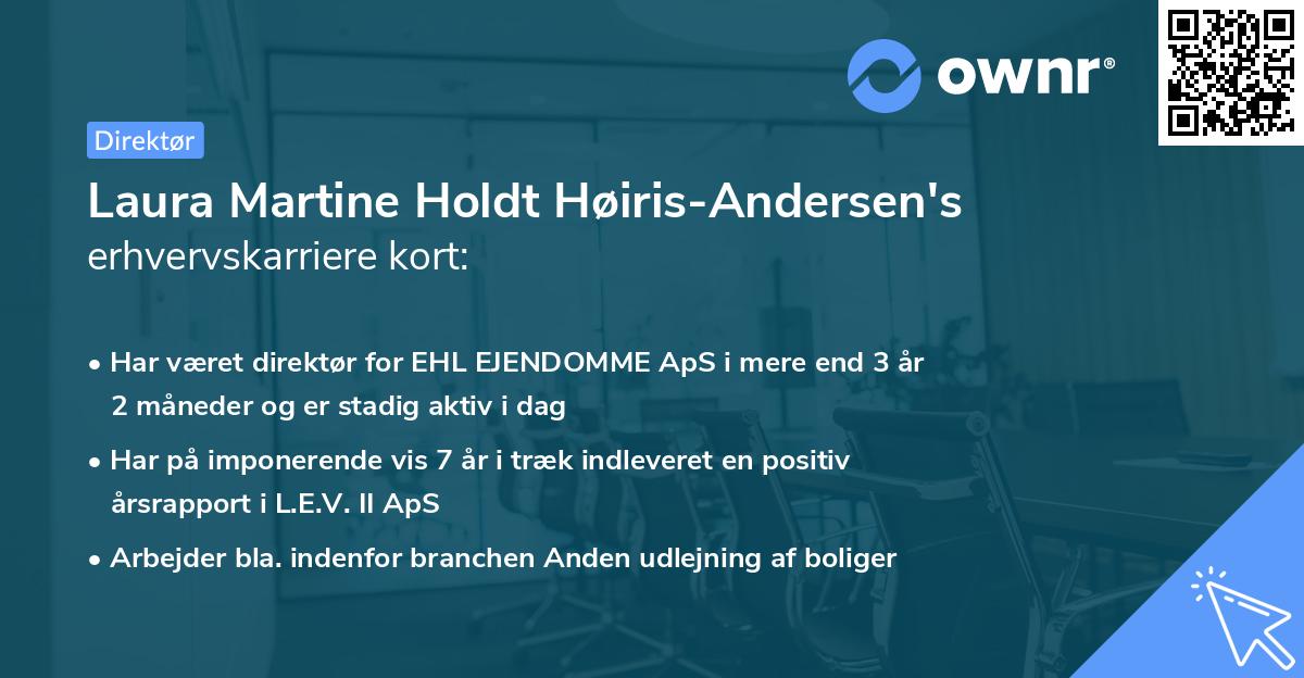 Laura Martine Holdt Høiris-Andersen's erhvervskarriere kort