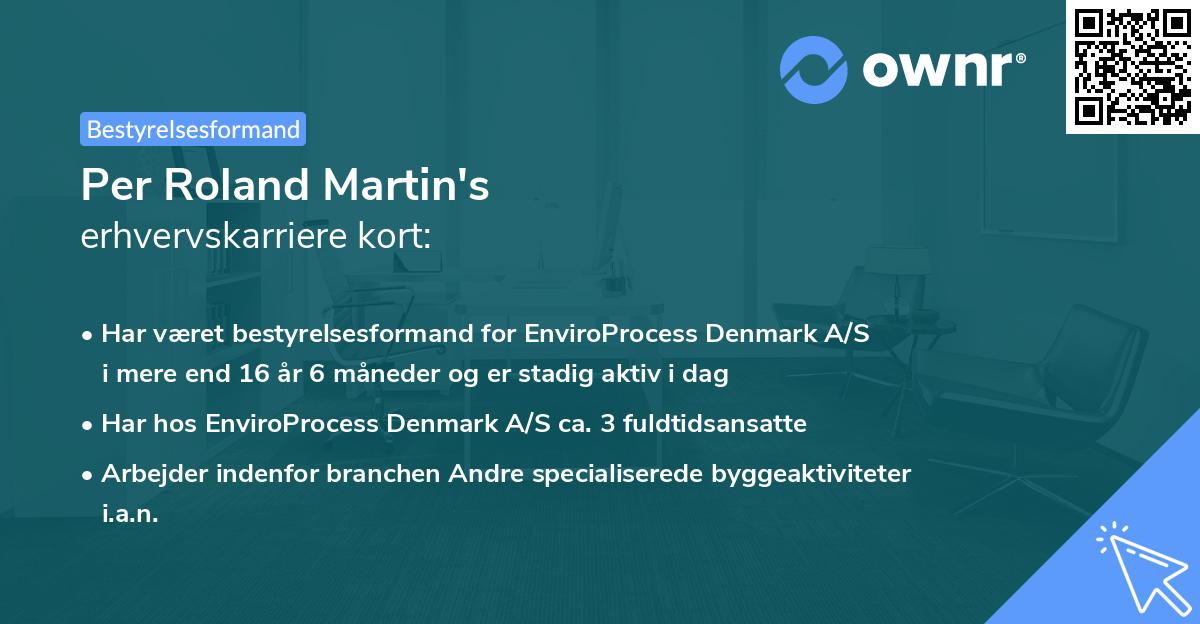 Per Roland Martin's erhvervskarriere kort