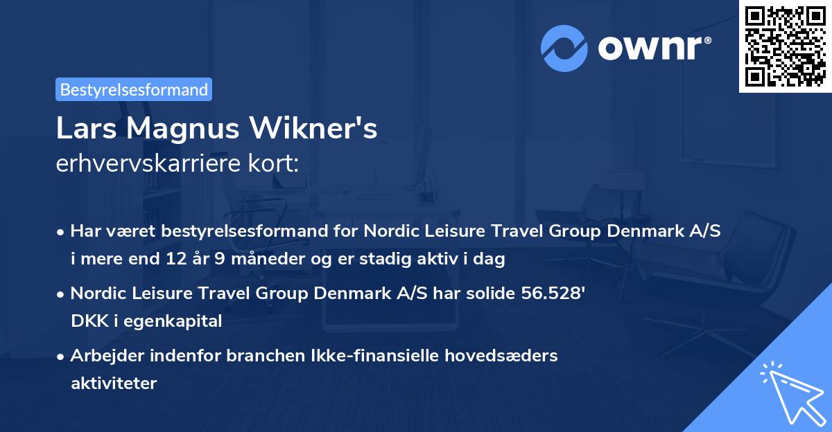 Lars Magnus Wikner's erhvervskarriere kort
