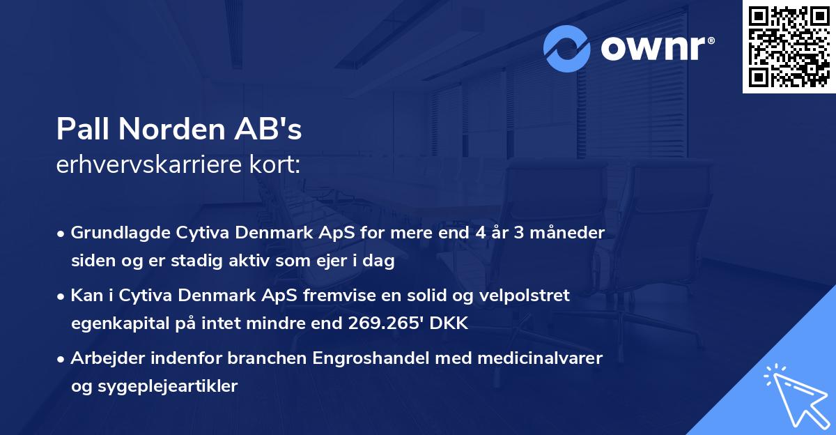Pall Norden AB's erhvervskarriere kort