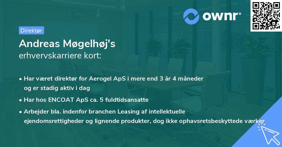 Andreas Møgelhøj's erhvervskarriere kort