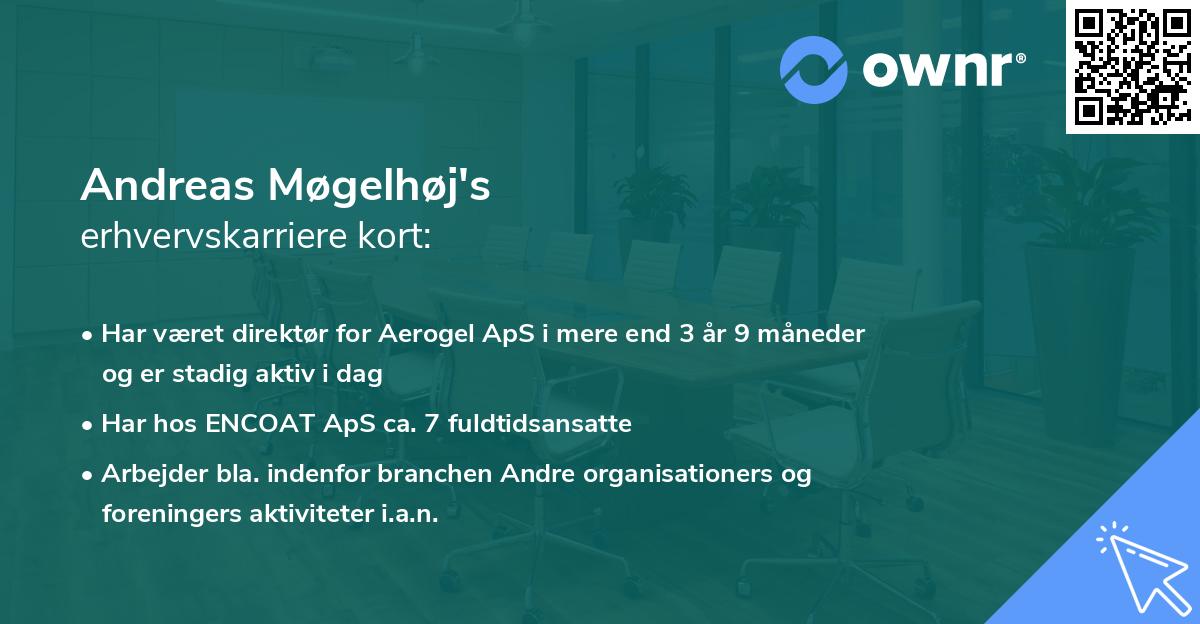 Andreas Møgelhøj's erhvervskarriere kort