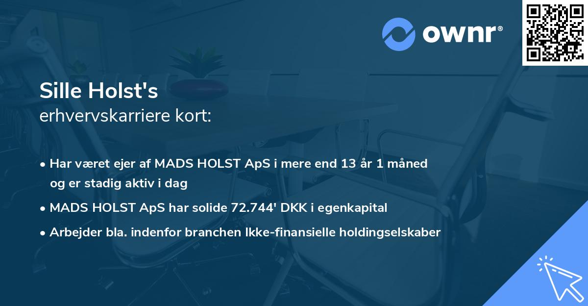 Sille Holst's erhvervskarriere kort